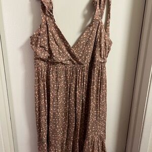 Tilly's Brown Floral Mini Dress